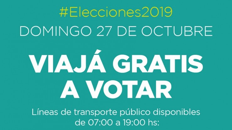 Colectivos gratis para ir a votar